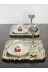 atabey home collection TYC2931DE6E1AC53F1 2 Adet Sunum Tepsisi & Kahve & Çay Tepsisi- Gümüş Tepsi Döküm Gold Gül Çerçeveli 1