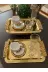 atabey home collection TYC2931DE6E1AC53F1 6 Adet Kahve & Çay & Sunum Tepsisi Uzun Gold Güllü Tepsi? 30 Cm 3