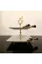 atabey home prs007pb Kare Kurabiyelik/sunumluk Siyah Lale Ayaklı 2 Katlı Kütahya Porselen 2