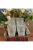 atabey home RYNBARDAKLAR 6 Adet Kristalize Model Meşrubat & Su Bardaği-Gümüş Detayli 300 Ml 10 Cm 4