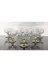 atabey home SEDYAKASE 6 Adet Magnolıa Kasesi & Dondurmalık & Şekerlik & Çerezlik Cam Ayaklı Gold Detaylı 9 Cm 250 Ml 3