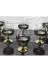 atabey home TİTANYUMBARDAKSERİSİ Bohemia Kristal Titanyum Gold 6'li Su Bardak Claudia 250 Ml & Kahve Yani Su Bardaği 1