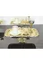 atabey home TYC2931DE6E1AC53F1 1 Adet Baton Gold Sunum Tepsisi Gold Gül Çerçeveli & Kahve & Pasta/börek Servis 32Cm 1