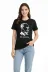 Atatürk Baskılı Tişört Kısa Kollu Bisiklet Yaka T-Shirt - Siyah - 2XL - Siyah 1