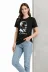 Atatürk Baskılı Tişört Kısa Kollu Bisiklet Yaka T-Shirt - Siyah - S - Siyah 2