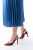 Aymood 140487AYM St-1153 Bordo Rugan Günlük Arkası Açık 9 Cm Topuklu Kadın Ayakkabı 1