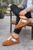 Aymood 159584AYM Jy011 Line Erkek Günlük Bağcıklı Süet Spor Sneaker Ayakkabı - Taba/beyaz 2