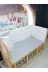 Baby Clime KOR-70130-1. 70X130 Beşik Için Yan Koruma 4 Parça - Gri Ince Zigzag Yıldız Desen (Çarşaf Hariç) 2