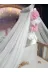 Baby Clime LÜKSCİB-BEYAZ Bebek Lüks Cibinlik Takımı - Beyaz Ve Açık Pembe Dört Ponponlu - 6 Metre Likra Tül (Aparat Dahil) 4