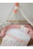 Baby Clime MASAL-1. 70X130 Masal Serisi Kız Bebek Uyku Seti - İsim Nakışlı Somon Örgü Koruma 1