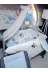 Baby Clime USN-70120-LCİB-1. 70X120 Nakışlı Bebek Uyku Seti Isimli - Lüks Cibinlik Ve Aparat - Çocuk Pilot Ve Uçak Motifli 1