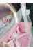 Baby Clime USR-60120-CİB-1. 60X120 Bebek Uyku Seti - Cibinlik Ve Aparatı - Pembe Yıldız Desen 3
