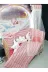 Baby Clime USR-60120-CİB-1. 60X120 Bebek Uyku Seti - Cibinlik Ve Aparat - Kırmızı Ince Zigzag Yıldız Desen 2