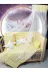 Baby Clime USR-60120-CİB-1. 60X120 Bebek Uyku Seti - Cibinlik Ve Aparat - Sarı Ince Zigzag Yıldız Desen 1