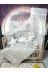 Baby Clime USR-60120-CİB-2. 60X120 Bebek Uyku Seti - Cibinlik Ve Aparatı Dahil - Ay Yıldız Desenli 2
