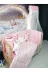 Baby Clime USR-70130-CİB-1. 70X130 Bebek Uyku Seti - Cibinlik Ve Aparat - Pembe Ince Zigzag Yıldız Desen 2