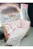 Baby Clime USR-70130-CİB-1. 70X130 Bebek Uyku Seti - Cibinlik Ve Aparat - Pembe Ay Yıldız Desen 2