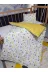 Baby Clime USR-90130-5 Parça 5 Parça 90X130 Bebek Uyku Seti - Yorgan Yastık Çarşaf Takımı - Ay Yıldız Desen Sarı 1