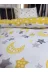 Baby Clime USR-90130-5 Parça 5 Parça 90X130 Bebek Uyku Seti - Yorgan Yastık Çarşaf Takımı - Ay Yıldız Desen Sarı 3
