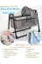 Baby Clime USR-KETENTB-4585-1. 45X85 Keten Portatif Beşik Ve Uyku Seti - Tenteli Sallanır Anne Yanı Beşik 2