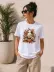 Balkabağı Hayalet Baskılı Tişört Kısa Kol Yazlık T-Shirt - Beyaz - M - Beyaz 3
