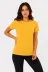 Basic Bisiklet Yaka Yazlık Slim Fit T-Shirt - Mavi - Hardal Sarısı - M - Çok Renkli 3
