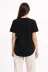 Basic T-Shirt Kısa Kol Bisiklet Yaka Oval Kesim Tişört - Siyah - XS - Siyah 2