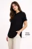 Basic T-Shirt Kısa Kol Bisiklet Yaka Oval Kesim Tişört - Siyah - L - Siyah 1
