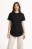 Basic T-Shirt Kısa Kol Bisiklet Yaka Oval Kesim Tişört - Siyah - L - Siyah 3