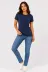 Basic Tişört Bisiklet Yaka Kısa Kol Günlük Yazlık Slim Fit T-Shirt - Lacivert - 2XL - Lacivert 3