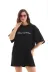 Baskılı T-Shirt Kısa Kol Bisiklet Yaka Regular Rahat Kalıp Günlük Tişört - Siyah - S - Siyah 1
