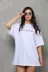Baskılı T-Shirt Kısa Kol Bisiklet Yaka Regular Rahat Kalıp Günlük Tişört - Beyaz - M - Beyaz 1