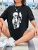Baskılı T-shirt - Siyah - L - Siyah 2