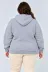 Battal Büyük Beden Üç İplik İçi Şardonlu Kapüşonlu Kanguru Cepli Kışlık Sweatshirt - Gri - 5XL - Gri 3