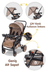 Bc-500 kahve Bebek Arabası - Bc-500 Combo Maxi Pro - Çift Yönlü Katlanır Bebek Arabası Kahve 3