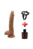 Belden Bağlamalı Usb Şarjlı 20 Cm Oynar Başlı İleri Geri Hareketli Titreşimli Dildo 1