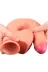 Belden Bağlamalı Yeni Nesil Çift Katmanlı Realistik Dildo Penis 28 Cm 3
