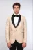 Beşgen Desenli Şal Yaka Krem Erkek Smokin Ceket - Wessi 3