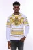 Beyaz Baskılı Taşlı Sweatshirt - Wessi 1