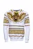 Beyaz Baskılı Taşlı Sweatshirt - Wessi 4