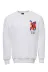 Beyaz Bisiklet Yaka Baskı Detaylı Erkek Sweatshirt - Wessi 1