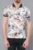 Beyaz Botanik Gül Desenli Polo Yaka T-Shirt | Wessi 1