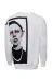 Beyaz Kadın Figürlü Bisiklet Yaka Sweatshirt - Wessi 2