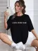 Bisiklet Yaka Baskılı T-shirt - Siyah - S - Siyah 3