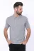 Bisiklet Yaka Kenarları Desenli Gri Örme T-shirt | Wessi 4