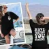 Bisiklet Yaka Kısa Kol Baskılı T-shirt - Siyah - L - Siyah 3