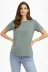 Bisiklet Yaka Tişört Regular Kalıp Basic Pamuklu Günlük Kullanım T-shirt - Mint Yeşili - L - Mint Yeşili 2