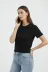 Bisiklet Yaka Tişört Regular Kalıp Basic Pamuklu Günlük Kullanım T-shirt - Siyah - S - Siyah 2