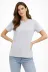 Bisiklet Yaka Tişört Regular Kalıp Basic Pamuklu Günlük Kullanım T-shirt - Gri - XL - Gri 4