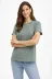 Bisiklet Yaka Tişört Regular Kalıp Basic Pamuklu Günlük Kullanım T-shirt - Mint Yeşili - S - Mint Yeşili 1